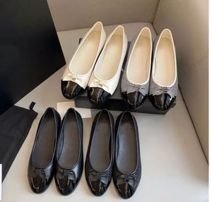 Yay Bale Düz Ayakkabı Toe Toe Bowtie Loafers Kadınlar Patent Üzerinde Kayma Deri Patchwork Elbise Ayakkabıları