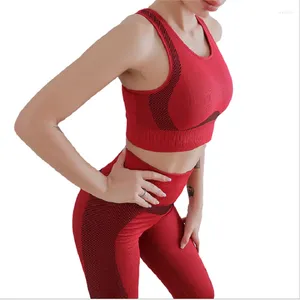 Completo da yoga senza cuciture casual sexy bellezza schiena abbigliamento fitness reggiseno antiurto intimo sportivo top sportivo da donna