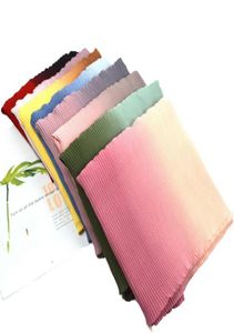 Eşarplar HH8 1 PCS OMBRE CRINKINE Moda Kadınlar Katı Şifon Başörtüsü Başörtüsü Eşarp Müslüman Şal İslami Hijabs Arap Sargı Başlığı 7177952