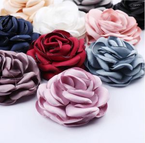 Acessórios de cabelo 2.0 polegadas mini rosa flor plana traseira queimada roseta para tecido bonito flores headband broche acessório nupcial