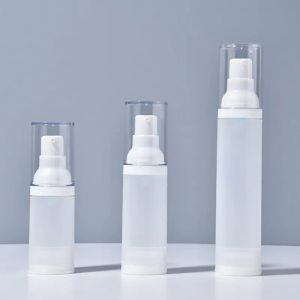 Empty 20ml 30ml 50ml Airless Pump Bottles Lotion matte clear Plastic Vacuum Bottle for Cosmetics Packaging tube LL