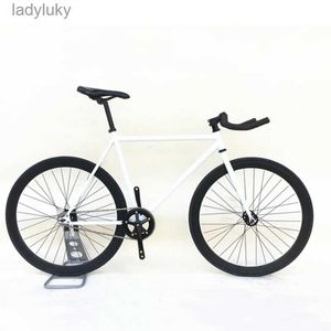 Велосипеды 700c Vintage Fixie Bike Велосипед с фиксированной передачей Велосипед из высокоуглеродистой стали с двойным V-образным тормозом Велосипеды Гоночный студенческий городской ретро велосипедL240105