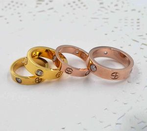 Wedding Ring Woman Accesories Titanium Steel Men's Fashion Jewelry Rose Gold Luxury Par Engagement Love8319145