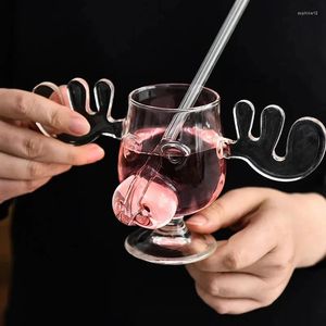 Wine Glasses Christmas Glass Decorations Santa Claus Snowman Elk Cup Ring Year Party Home Table Decoration Xmas Gifts