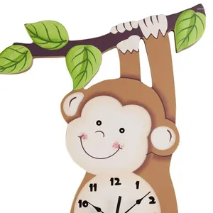 Relógios de Parede Safari Monkey Clock Castanho