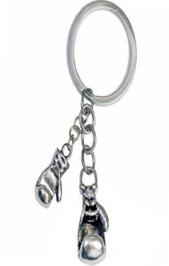 Nyckelringar boxninghandskar Gymhandskar Dangle Key Chains Sports Fitness Keychain for Men Gift Fathers Day Gif9623335