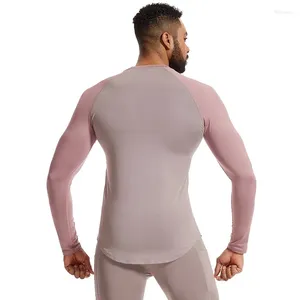 Camicie attive Abbigliamento fitness Abbigliamento da uomo Autunno e inverno Giunti elastici alti Collant alla moda Allenamento da corsa Sport da basket