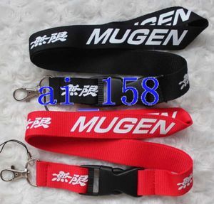 men039s automobile auto MUgen Nero CHIAVE Portachiavi Cordino per collo Cordini per cellulare Ciondoli Porta ID 2 colori possono scegliere8821276