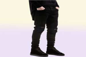 2021 Men039s Jeans uomo nero skinny strappato Stretch Slim hip hop swag denim pantaloni da motociclista Jogger3258044
