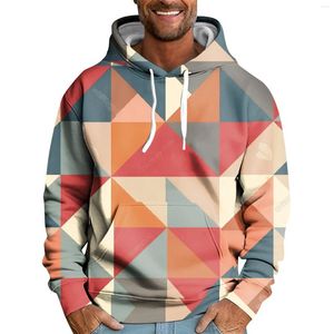 Erkek Hoodies 3D Cube Sweatshirts Erkekler Geometri Hoodie Baskı Renkli Hoody Unisex Hip Hop Külot Moda Yüksek Kaliteli Giyim