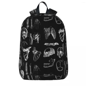 Mochila vintage anatomia humana mochilas menino menina bookbag estudantes sacos de escola dos desenhos animados crianças mochila de viagem bolsa de ombro