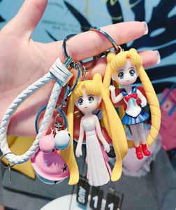 Creative Sailor Moon Keychain Cute Cartoon Keychain Ladies Bag Car Key Bell Pendant Boys and Girls Birthday Gift G10191430845