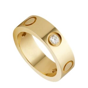 With box Rose Gold Stainless Steel Crystal wedding ring Woman Jewelry Love Rings Men Promise Rings For Female Women Gift Engagement Wit Hvco