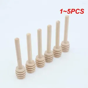 Spoons 1-5PCS Actual Environmentally Friendly Honey Stirrer Multifunctional Ergonomic Spoon Wooden Stick Kitchen Utensils