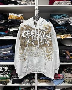 Y2k hoodies harajuku hip hop sokak vintage büyük desen fermuarlı hoodies erkek kadın kış uzun kollu katlar gevşek sweatshirt 240104