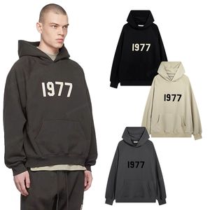 Fog 1977 American Tide Heavyweight Autumn and Winter Thin Sweatshirt Men's High Street Flocked Pullover Hooded Sweatshirt