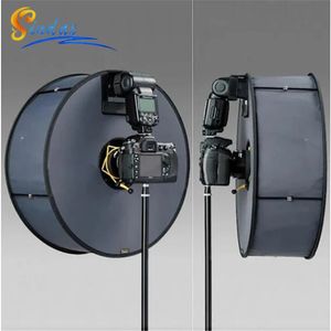 Ring Softbox SpeedLite Softbox Flash Light Stand 45cm Foldable Diffuser Ring Speedlight Soft Box for Canon Speedlight 240104