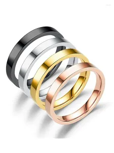 Обручальные кольца классические простые из нержавеющей стали для женщин и мужчин, ювелирные аксессуары для пар, подарок на день рождения