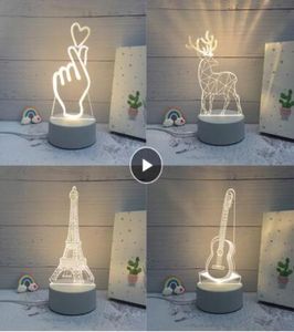 3D LED Lamp Creative 3D LED Night Lights Novelty Illusion Night Lamp 3D Illusion Table Lamp For Home Decorative Light4834273