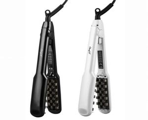 Ferro de volume de cabelo 2 em 1 alisador de cabelo curling cerâmica crimper ondulado modelador flat iron 3d fofo ferramenta de estilo de cabelo 53 29154120