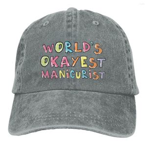 ボールキャップワールドの最も大丈夫マニキュリスト野球帽ユニセックス苦しめられたコットンネイルアーティスト帽子技術ギフトアイデアアウトドアトレーニング