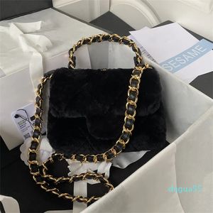 2024 Fashion Wool Flap Bag For Women Designer Tote Inside Black Yellow Small Crossbody Bags Lady Dress Wedding Purse