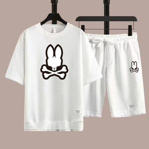 Marca Mens Camisetas Crânio Coelho Padrão Top Algodão O-pescoço Manga Curta Camiseta Impressão Ghost Rabbit Polo Camisa Verão Mens Tee Luxo Designer Camisetas Meia Manga M-4XL