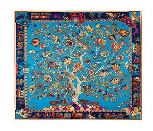 High quality vintage goods tree of life rich tree lady twill Silk square Silk scarf scarves available whole9005597