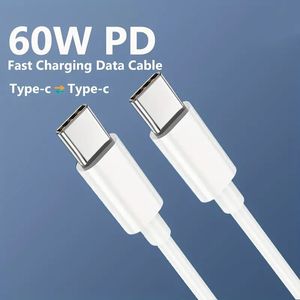 PD Typ C till typ C -kabel 60W 20W Fast laddningskabel USB C till USB C -kabel för Samsung Huawei Xiaomi -laddare