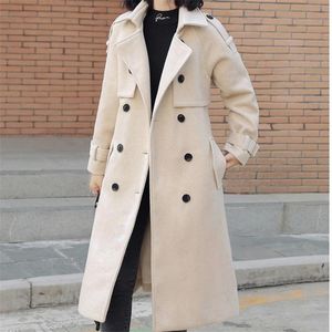 Mistura Women Wool Blend Long Long Casat Slim Fit Lapeel Lã sobretudo outono Autumn Winter Cashmere Outerwear