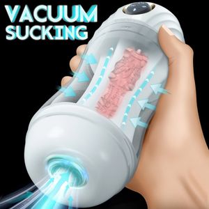 Männlicher Masturbator Spielzeug Automatisches Saugen Masturbationschale Für Männer Oral Vagina Blowjob Saugen Vibrierende Sexmaschine Erwachsene Waren 240105