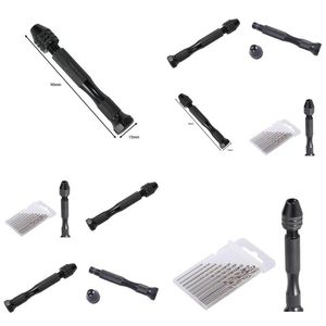 Repair Tools Alloy Mini Micro Hand Drill Woodworking Drilling Diy Rotary Tool Jewelers Diamond Models Hobby Drop Delivery Computers Ne Otqin
