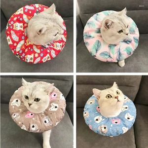 Hundehalsbänder Haustier Katze Donut Kopfbedeckung Elizabeth Schutz Erholung Kegel verstellbare Baumwollmischungen Hals verhindern Biss Coll
