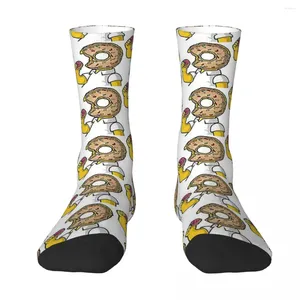 Herrensocken für alle Jahreszeiten, Crew-Strümpfe, I Like Donuts, Harajuku, verrückter Hip-Hop, lange Accessoires für Männer und Frauen, Weihnachtsgeschenke