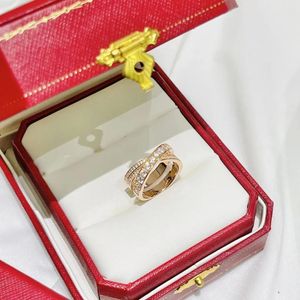 Rings Luxury designer rings for women fine workmanship personality gold and silver jewelry couple gift pair ring trend big brand diamond