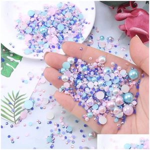 Andere Home Decor Flatback Perlen Strass Perlen für Nägel Mix Size Gems Pearl Stones Cups Kleidung Nail Art Dekorationen Yfa3391 Ll Dhupf