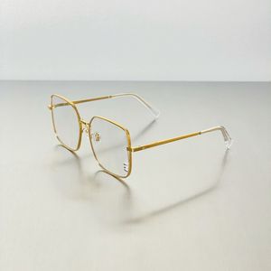 Designer feminino quadrado óculos de sol com aro dourado luxo moda uv400 óculos de sol clássicos