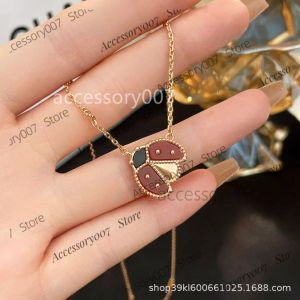 designer jewelry necklace designer Four Leaf Grass Necklace Seven Star Ladybug Silver 925ins Versatile Korean Editionchoker double necklaces