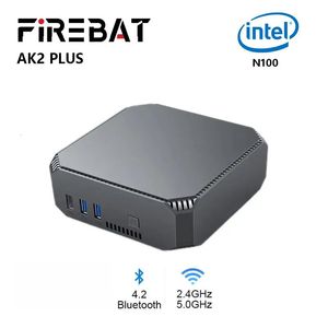 Мини-ПК FIREBAT AK2 PLUS Intel N100, двухдиапазонный WiFi5 BT4.2, 16 ГБ, 512 ГБ, настольный игровой компьютер, мини-ПК, геймер 240104