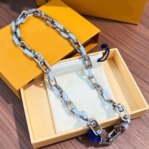 High Quality Punk Square Luxury designer Bamboo joint Chain Necklace Hip Hop Pendants Quenching Thick Link Chain Collar Gothic Jewelry Men Cuban MONOGRAM Chain