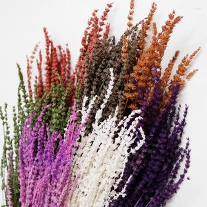 Fiori decorativi 150 pezzi di bouquet di lavanda essiccata pianta naturale per la decorazione domestica giardino decorazione di nozze di Natale accessori per vasi per interni