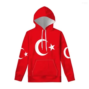 Men's Hoodies TURKEY Male Hoodie Custom Name Number Tur Sweatshirt Nation Flag Tr Turkish Turk Country College Print Po Clothing