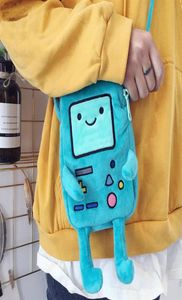 ins Finn & Jake Figure Crossbody bag g Rap Plush coin bag Phone Bag anime advanture robert BMO toys for Children202g1092181