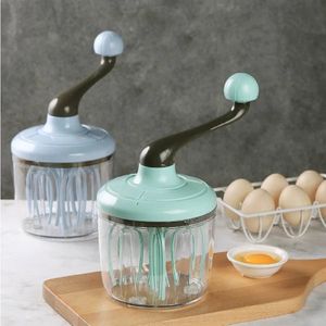 Manual Household Cake Beater Egg Shaker Semi-automatic Small Egg Beater Kitchen Food Processing Machine Small Tools 240105