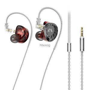 Mobiltelefonörlurar lafitear LF4 1DD+3BA Wired Earphone Hybrid Technology 8 Drivers HiFi Heavy Bass Earbud In Ear Monitor Headphone Sport Headset YQ240105