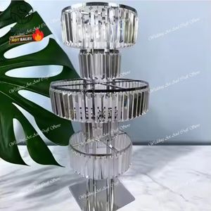 Partihandel 100 cm till 140 cm hög Tall Table Top Metal Gold Chandelier Centerpieces For Wedding Table Flower Rack Stage Party Hall Floral Stand Flower Holder Stand Stand Stand Stand