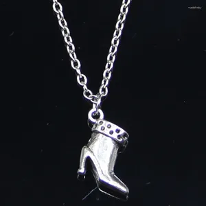 Chains 20pcs Fashion Necklace 13x13x5mm High Heeled Shoes Boots Pendants Short Long Women Men Colar Gift Jewelry Choker