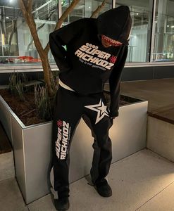 Y2K Felpa con cappuccio da uomo Harajuku Hip Hop Giacca con cerniera intera Abbigliamento da strada Street 90s Felpa con tasca allentata punk gotico da donna 240105