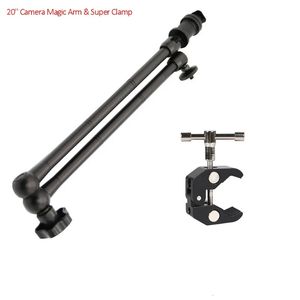 20'' Articulated Camera Magic Arm Super Clamp with 14 and 38 Thread For DSLRLCD MonitorMic Flash BracketLighting Stand 240104