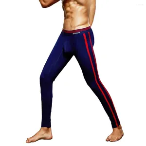 Männer Thermo-Unterwäsche Termal Winter Warme Baumwolle Lon Jons Hosen Sexy Pouc Männer Lein Tit Pyjama Bottom Schlaf Hose Low Rise